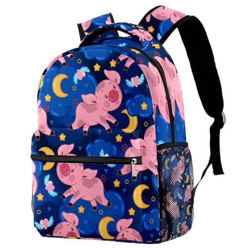 Sac à dos d'école anti-fatigue à motif étoiles et nuages pour organiser les cours d'ados