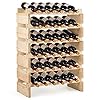 COSTWAY Weinregal Holz, Stapelbares WeinstÃ¤nder Flaschenregal 6 HÃ¶he zur Auswahl, Holzregal stabil, Weinschrank FlaschenstÃ¤nder (fÃ¼r 36 Flaschen)