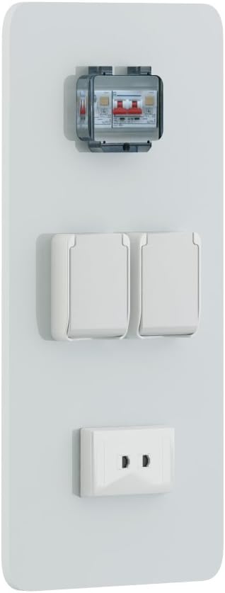 Momoline PLL-SKY-D/2E/M Skylab 3 Panel Mounting 2 Power Outlet, IP65 16A 250V, MCB, Data Outlet, Grey