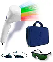 Vitality Plus Aparelho de LED e Laser 4 Cores Branco, Dispositivo Portátil de Emissão de Luz com Tecnologia de LEDs Multicor, Luz Vermelha Azul Verde e Infravermelha, Equipamento Bivolt com Acessórios