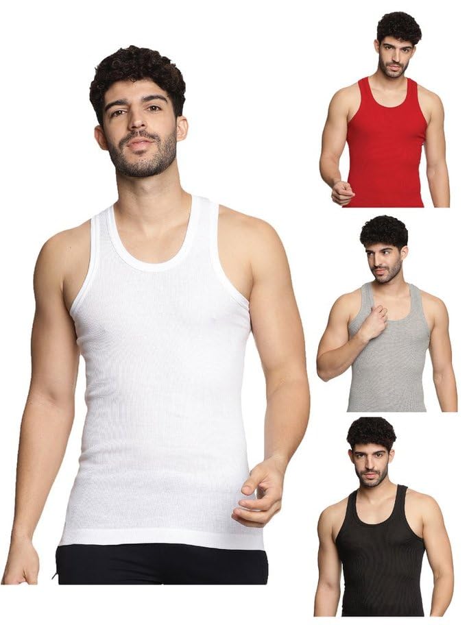 lux derby Men's Vest with Drop Needle Design - Mercerized Cotton, Comfortable, Long-Lasting Vest(Color May Vary)-picture-36