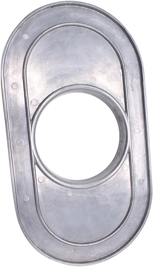 Polished Aluminum 15" Full Finned Oval Air Cleaner Assembly Kit with Element