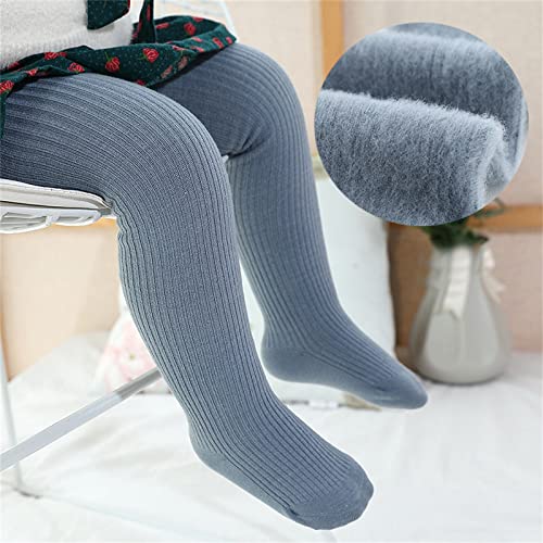 Toddler Baby Tights Knitted Fleece Pantyhose Full Length Footed Leggings Stockings Kids Solid Stretchy Basic Pantihose3