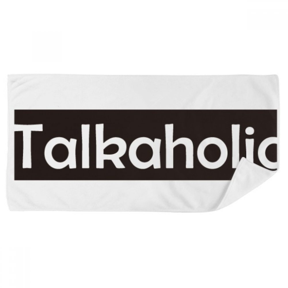 Serviette de bain douce Talkaholic 35x70cm en tissu multicolore pour la toilette quotidienne
