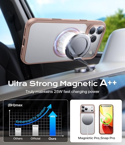 Image of iPhone 17 Pro Max Case with Stand for Women /Men, Strong Magnetic for iPhone