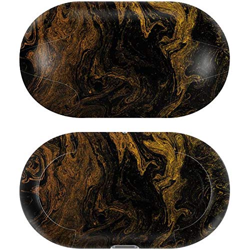 Skinit Decal Audio Skin Compatible with Samsung Galaxy Buds+ - Officially Licensed Originally Designed Gold and Black Marble Design