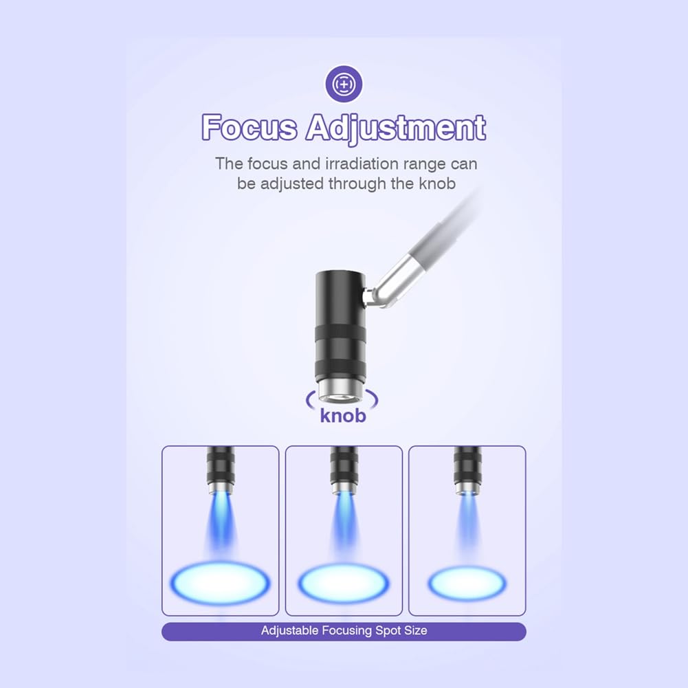 UV-Wimpernlampe 6W Wimpernverlängerung & Nageltrockner 360° Flexibler Schwanenhals UV-Klebstoff-Aushärtelampe für Den Salongebrauch B