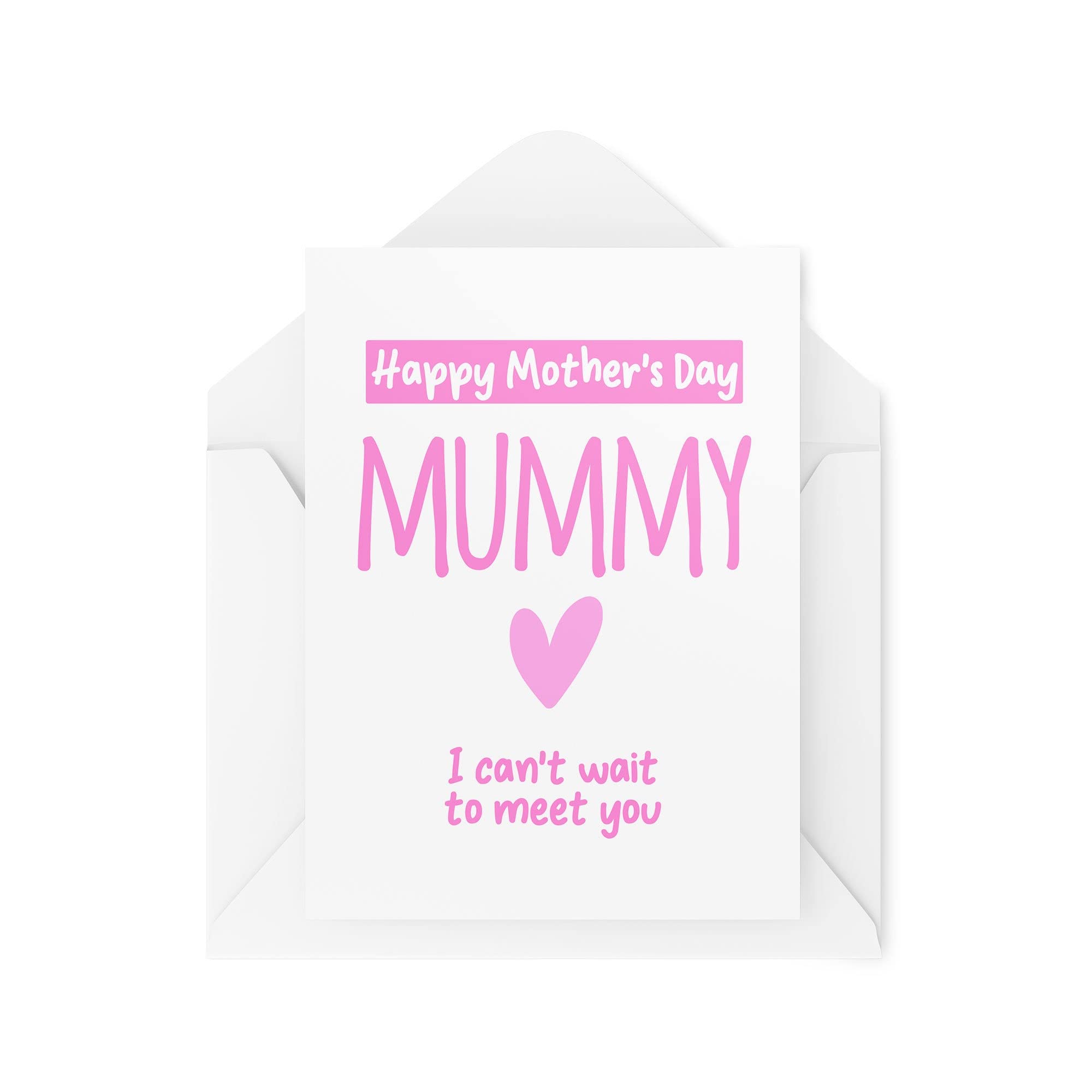New Mum Cards | Happy Mother's Day Mummy Can't Wait To Meet You Card | New Mum From The Bump Pregnancy For Her Wife New Mum | CBH1000