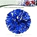 YELARXI Metallic Cheerleading Pom Poms Cheer Pompoms, 12 Inch with Handle Rings Fit for Team Spirit Sports Dance Cheering, (2Pcs, Blue)