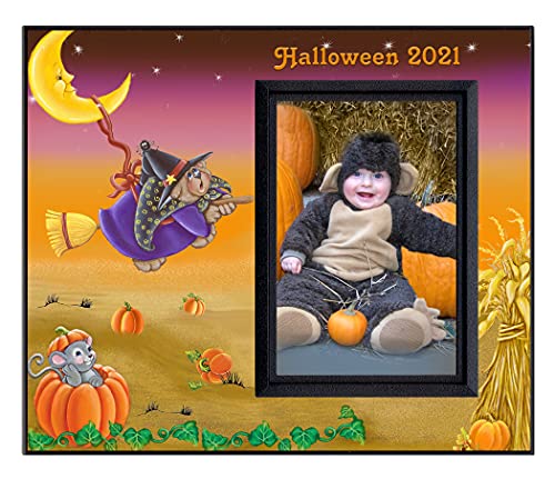 2021 Halloween Frame by Expressly Yours! | Halloween Photo Frame Collection for Kids Costume Photos | Special Design for 2021 | Holds 3.5 x 5 Photo | Tabletop Display