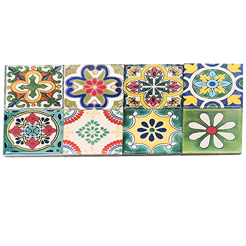 Ceramic Talavera Mexican Tile 2x2,Handpainted Art Colorful Ceramic Tile for