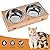 BOENTA Raised Dog Cat Bowl, Dog Bowls with Stand for Small Dogs, puppy bowls?Medium Dogs,dog feeding station,Cat Water Bowl with Non Slip Waterproof Bowl Mat,Double Pet Bowl (350ml per bowl?
