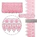 GXTIZAS Lace Trim 5 Yards Wide Venise Lace Ribbon Embroidered Edge Trim for Sewing Crafts Pillow Case (Pink