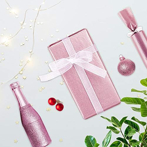 100 Pcs Rose Pink Tissue Paper Sheets, XCOZU Tissue Paper Bulk/Metallic Gift Wrapping Paper for Weddings, Birthday Party, Showers, Arts Crafts, DIY, Christmas, Gift Bags, Decorations (50x35cm)