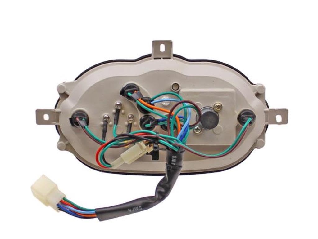 Tachometer Tacho passend für ATU, Explorer, Baotian BT49QT, Benzhou YY50QT, Rex RS 400 450 460 500, Flex Tech – Carbonoptik – 8-Pin – für GY6 4T 139QMB China Roller – mit Blinker- & Tankanzeige