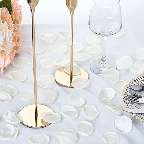 Neaticoo Artificial Ivory White Rose Petals 300Pcs Reusable Silk Rose Petals Separated Flower Petals For Wedding Flower Girl Basket Table Centerpieces Anniversary Party Dinner Table Decoration (Ivory) #TOP4