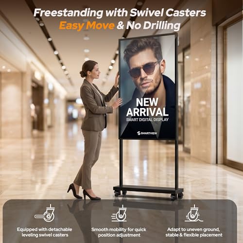 Image of 43 Inch Digital Signage Display, 3000 Nits Ultra Bright LCD Advertising Screen, Android 14 Mobile App Control & CMS with USB /HDMI /WiFi for Retail Restaurant Hotel