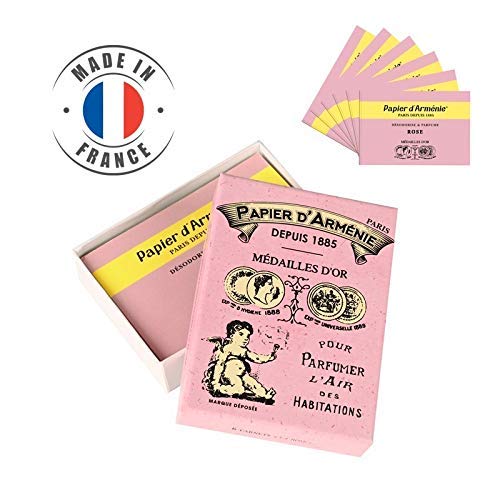 Papier d'Arménie Coffret Vintage ROSE - Désodorisant Naturel Parfum d'intérieur