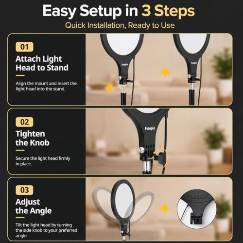 Image of Futopia 10-Inch LED Ring Light with Tripod Stand | 3 Color Modes (Warm, Cold & Mixed) | Dimmable 10W USB Powered Fill Light for YouTube, Live Streaming, Photoshoot & Video Recording