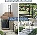2-Step Indoor/Outdoor Handrail Kit - Black Aluminum Stair Railing with Iron Posts for Steps & Porch, Includes Gloves - 2-Pack