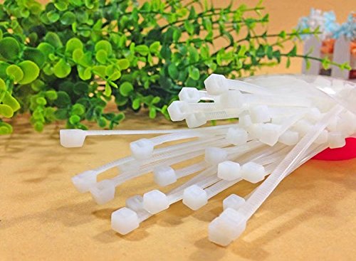 Preisvergleich Produktbild Ricisung Kabelbinder, 100er-Pack, weiß