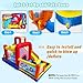 Hongcoral Bounce House, Inflatable Bounce Castle with Blower for Kids, Blow Up Jumping Bouncer with Slide, Climbing Wall, Obstacles, Trampoline, Ball Pit Pool for Indoor Outdoor