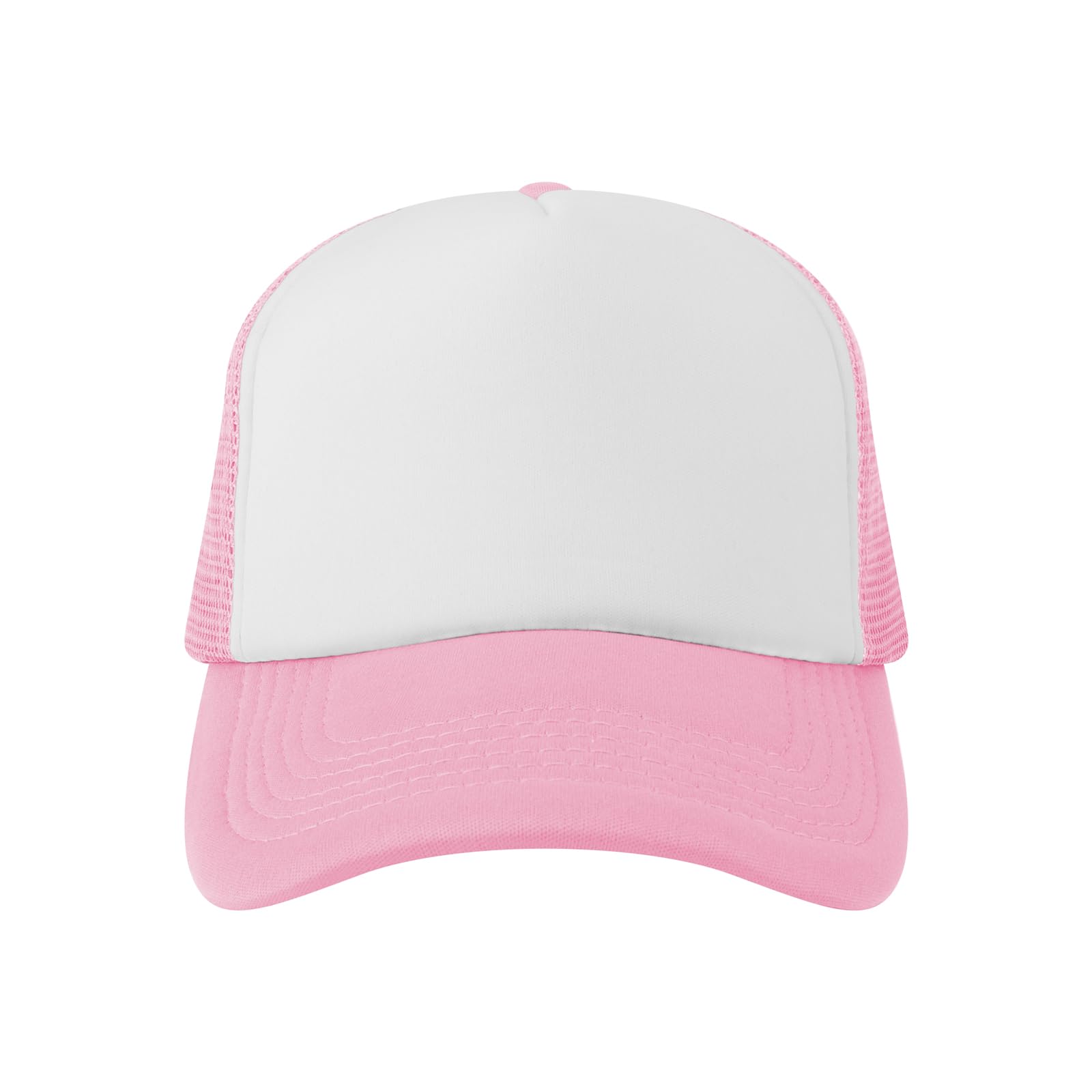 TOPTIE 5 Panel Foam Front Trucker Hat High Crown Mesh Back Snapback Cap