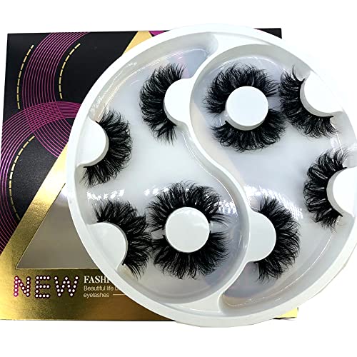 2021 New 25mm 3D Faux Mink Hair Cross False Eyelashes 5 Pairs Long Eye Lashes Handmade Thick Makeup Beauty Extension Tools (WX-11) image 2