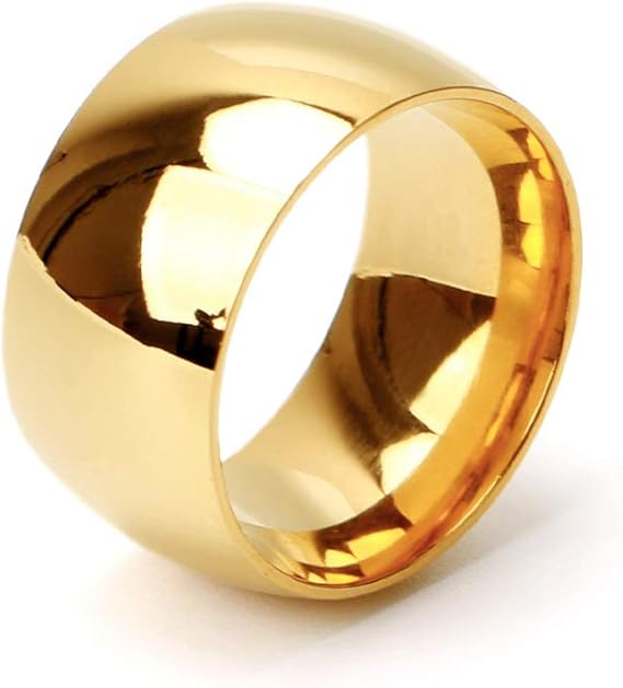 Amazon Co Jp Silver Kyasya 甲丸リング ステンレス レディース メンズ ユニセックス シンプル 定番 太幅 ごつめ シルバー ゴールド 重ね付け 親指 ピンキーリング ファランジリング 指輪 金属アレルギー対応 幅11mm ジュエリー