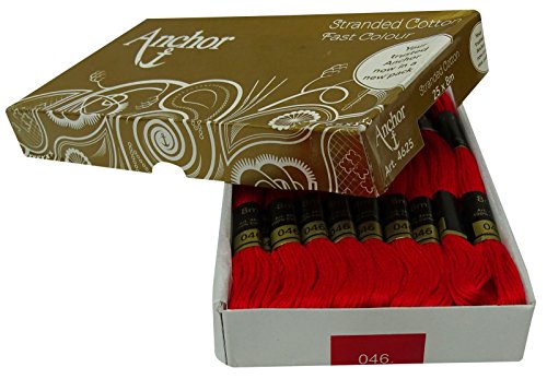 Image of Cross Stitch Hand Embroidery Thread Stranded Cotton Craft Sewing Floss 25 Skeins-Red