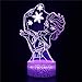 Lumière de nuit 3D LED Illusion optique Lampe La Reine des Neiges Elsa Enfants Nuit Lumière 16 Changement de Couleur de Modélisation Bébé Luminaires de Sommeil Visual Anime USB Lampe de Table