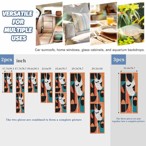 Película decorativa para ventana con efecto arcoíris 17.7" x 39.3" (2 piezas) miniatura 5