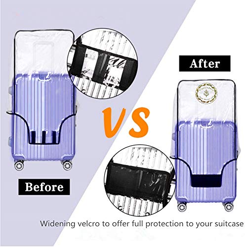Gigabitbest BLACKLUGGAGEPROTECTOR-20INCH Suitcase Cover - Full Transparent Thicken Luggage Cover Protector thumb #6