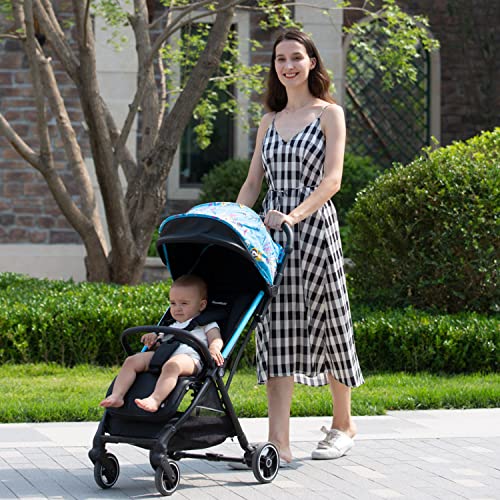 Royal Baby Leichter Kinderwagen mit kompakter Falte, Kleinkind Reise Kinderwagen für Flugzeug freundlich, Kleinkind Regenschirm Kinderwagen mit übergroßem Baldachin mit Sonnenblende, blau