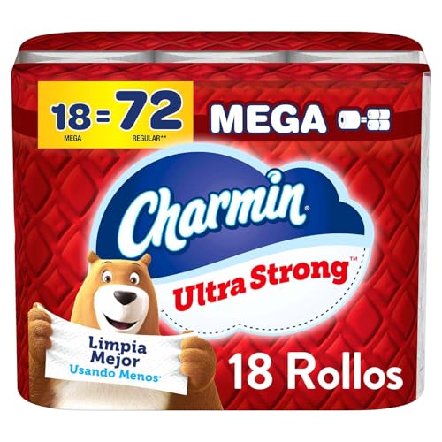 Image of Charmin Ultra Strong Toilet Paper 18 Mega Rolls, 220 Sheets Per Roll
