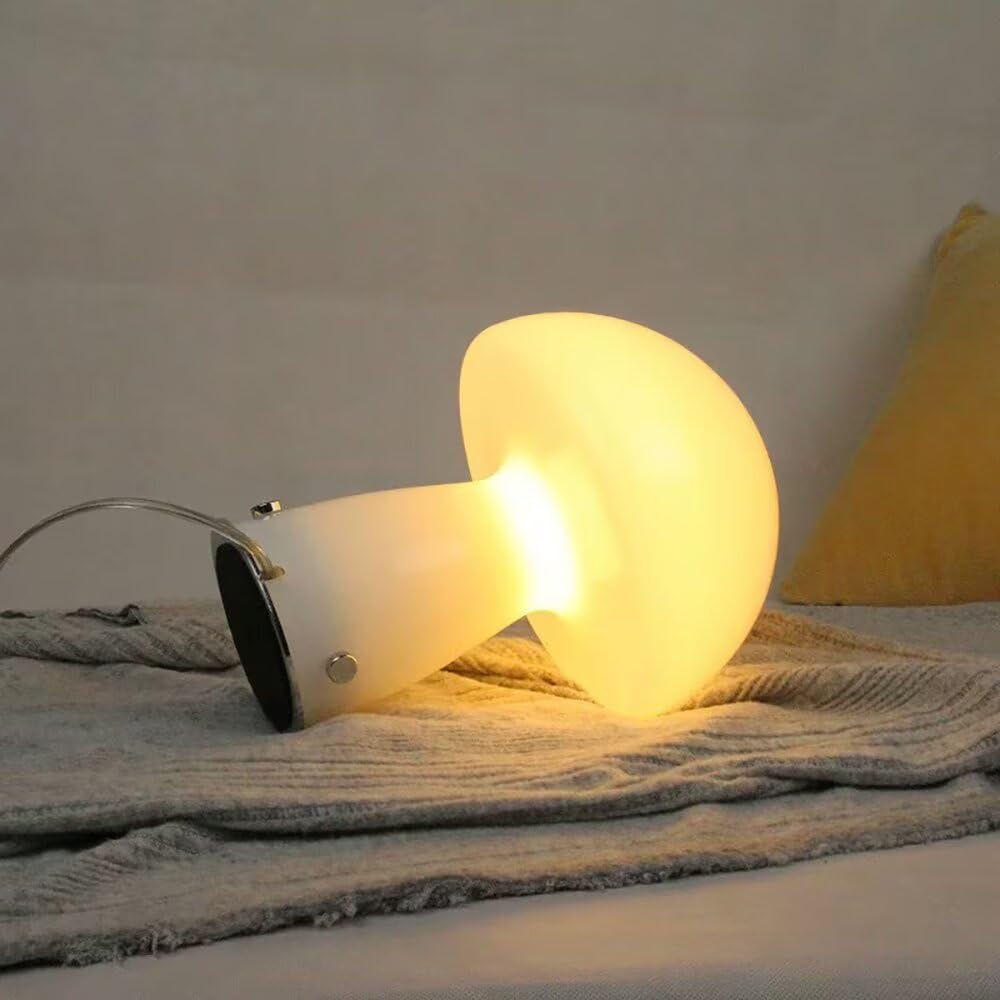 Pilz Tischlampe Hochzeit Nachttischlampe Europäischer Stil Glas Nachtlicht Bauhaus Dekorative Tischleuchte für Schlafzimmer, Wohnzimmer, Hochzeitsgeschenk