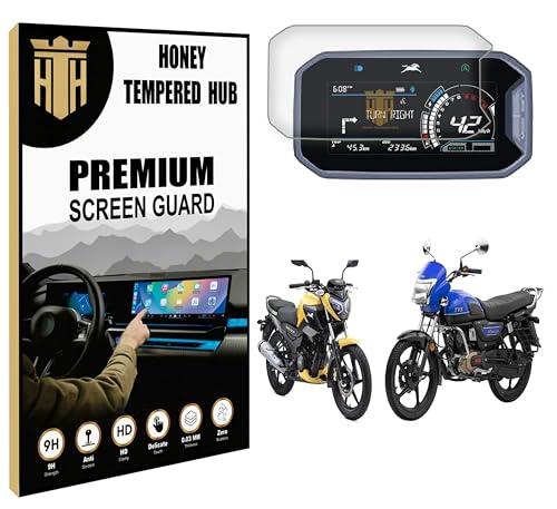 HONEY TEMPERED HUB SCREEN GUARD FOR NEW TVS RAIDER & RADEON (2025) TFT Digital Display Protector 2025 Bike / raider&radeon2025Display Accessories Protector /Scratch Resistant / Water Resistant / [Not Tempered Glass]