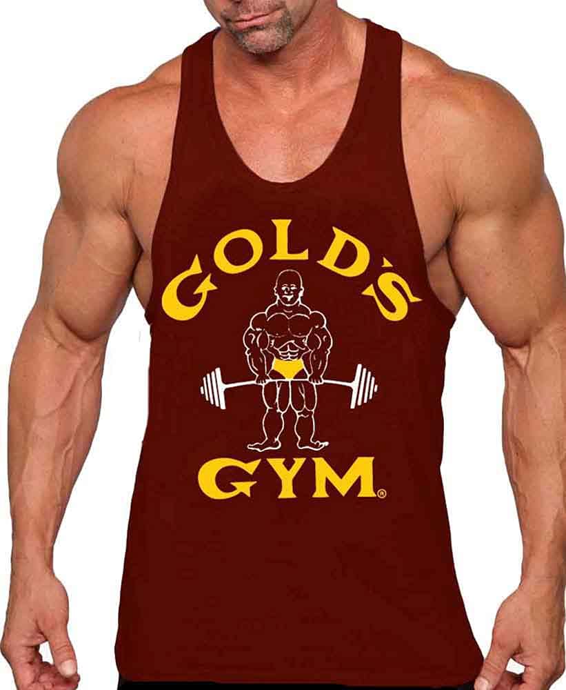 Gold's Gym Tank Top - Official Licensed - TT-2 (L, Burgundy)