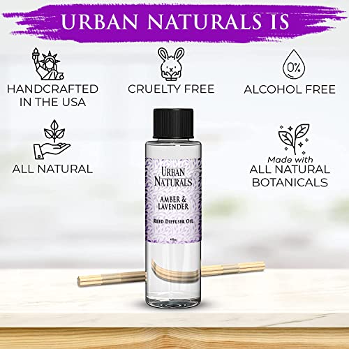 Urban Naturals UN-REFILL-AMBER-LAV & Lavender Scented Oil Reed Diffuser Refill With Free Set Of Reed Sticks! thumb #2