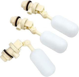 3 Pack Float Valve with Adjustable Arm Stable Water Float Valve Shut Off 1/2" Automatic Waterer Float Ball Valve Fill Feed Tank Water Trough for Horse Cattle Goat Pig Dog