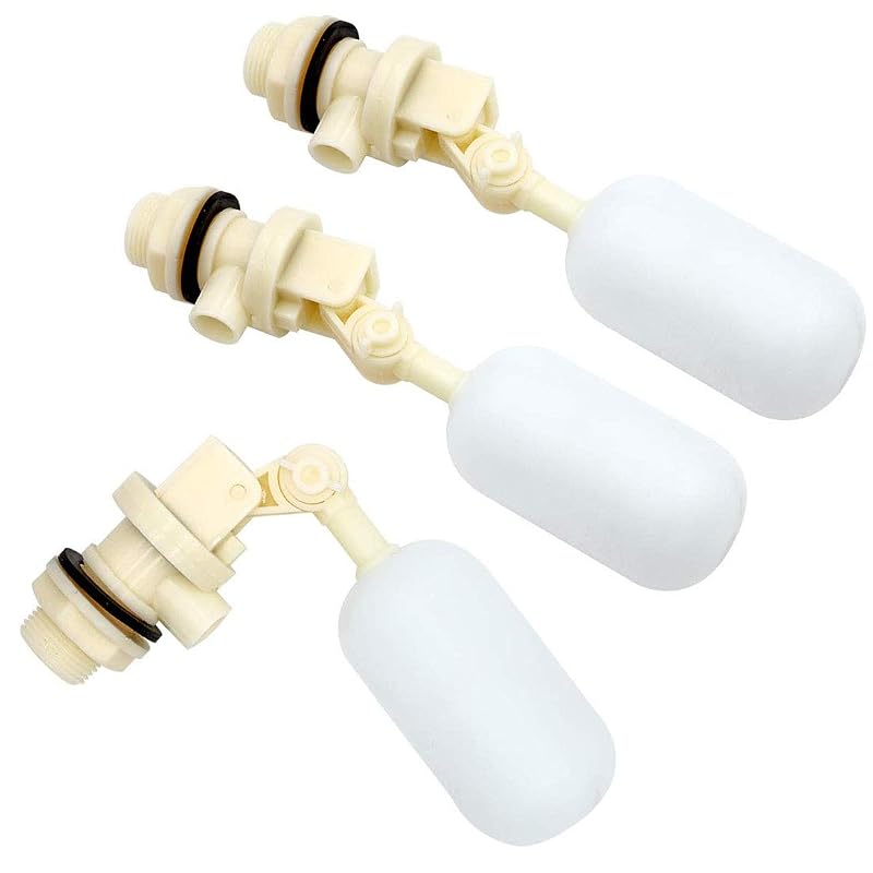 Válvula boia automática para bebedouro de cavalos em PVC com braço ajustável Jtuxcke, conexão de 1,27 cm, pacote com 3