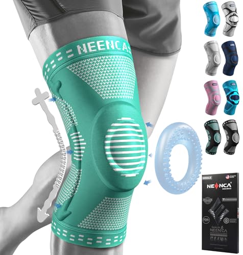 Image of NEENCA Professional Knee Brace, Compression Knee Sleeve with Patella Gel Pad & Side Stabilizers, Knee Support Bandage for Pain Relief, Medical Knee Pad for Running, Workout, Arthritis, Joint Recovery