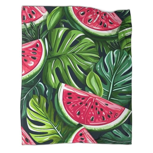 Couverture microfibre chaude et douce plaid lit pastèque