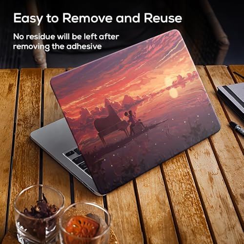 Image of Galaxsia Scenery D8 Top+Wrist Pad Vinyl Laptop Skin /Sticker /Cover Upto 15.6 Inches Laptops Laminated-Removable-HD Quality Compatible for Hp-Dell-Sony-Lenovo-Asus etc.(15x10 Inches)