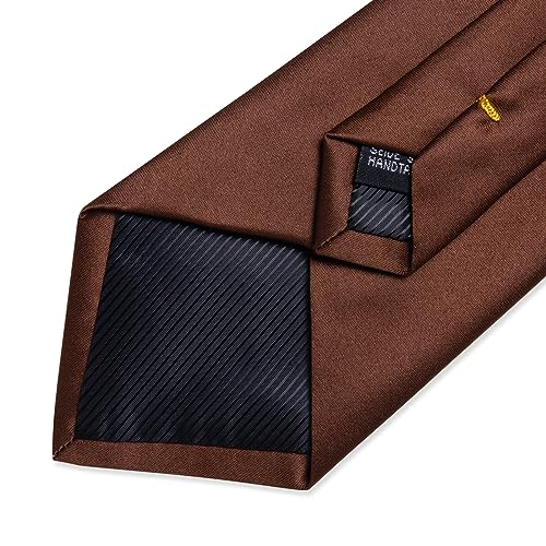 Image of DiBanGu Mens Solid Color Tie and Pocket Square Set Woven Silk Plain Necktie & Handkerchief for Men Wedding Party Formal