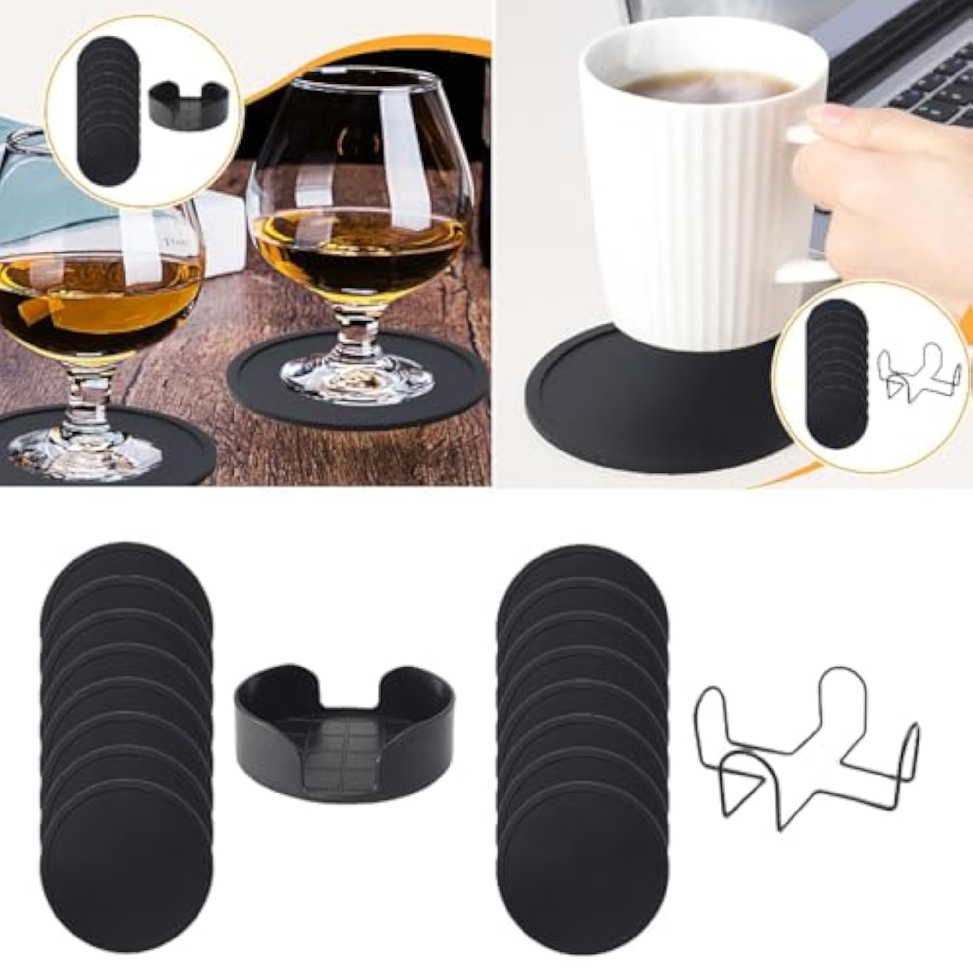 8Pcs Drink Coasters for Coffee Table, Gift Decor
