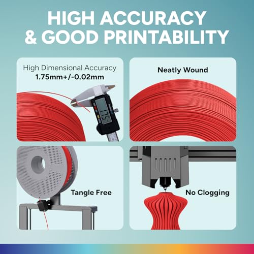 Image of OVERTURE 10KG Bundle High Speed PLA Filament Refill 1.75mm 3D Printer Filament, 10 Pack 1kg (2.2lb) Refilament for Bambu Lab Reusable Spool, Fit Most FDM 3D Printers (10 Color)