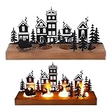 Perfekte Dekoration: Mit dem teelichthalter weihnachten verwandelst du Fensterbank, Tisch oder Kaminplatz in malerische Szene. Passt harmonisch zu Weihnachtsbaumschmuck kerzenteller adventskranz, Lichterketten & co. Strahlt Warmth aus, sobald Kerzen brennen kerzenständer weihnachten, erzeugt einladende, gemütliche Stimmung im kalten Jahrzeitalter