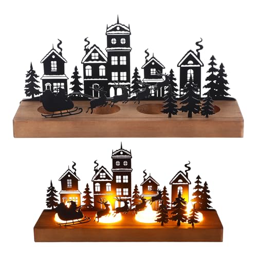 Advent Wreath Tea Light Holder, Advent Wreath Candle Holder Candle Holder Christmas Candle Holder Pillar Candles with Wooden Candle Stands, Advent Arrangement, Table Decoration, Advent Decoration