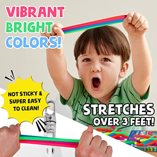 Bunmo Stretchy Strings 12Pk Mini | Calming Monkey Stretch Noodles | String Noodles | Sensory Fidget Stretch Toys | Sensory Stretch Strings #TOP3